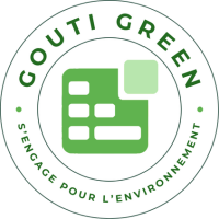 Logo Gouti Green, illustrant l’engagement environnemental du logiciel de gestion de projet Gouti